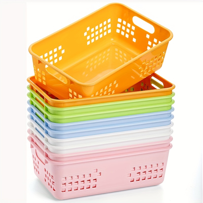 Portable Foldable Plastic Storage Basket - Stackable, Hand-held, And Hollow  Picnic Basket For Outdoor Use - Temu