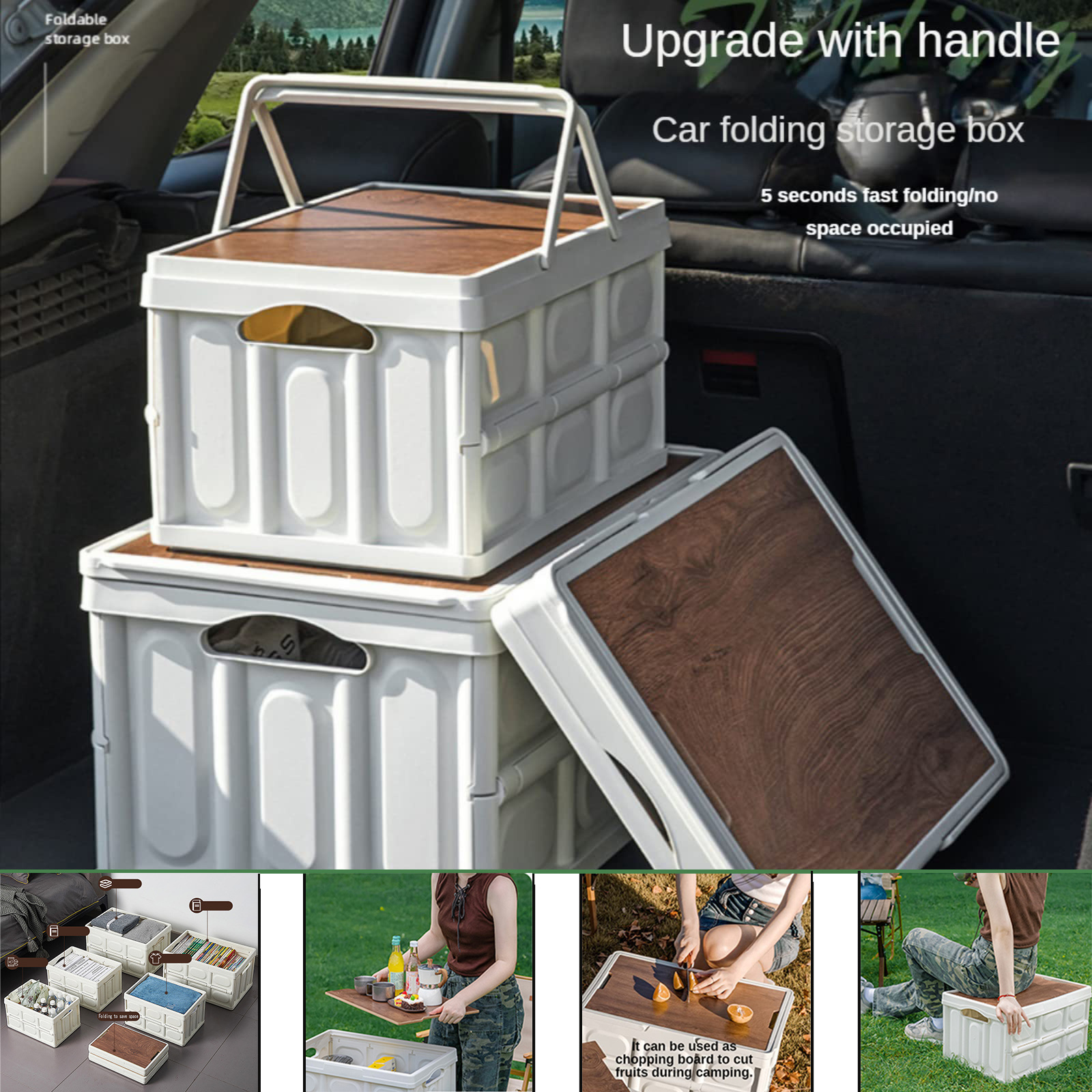 Outdoor Camping Storage Box - Wood - 2 Sizes - ApolloBox