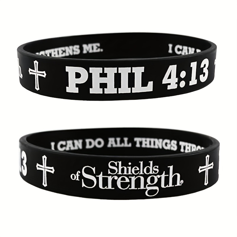 Christian Rubber Bracelets in Bulk，Bible Verse Silicone Bracelets Bulk