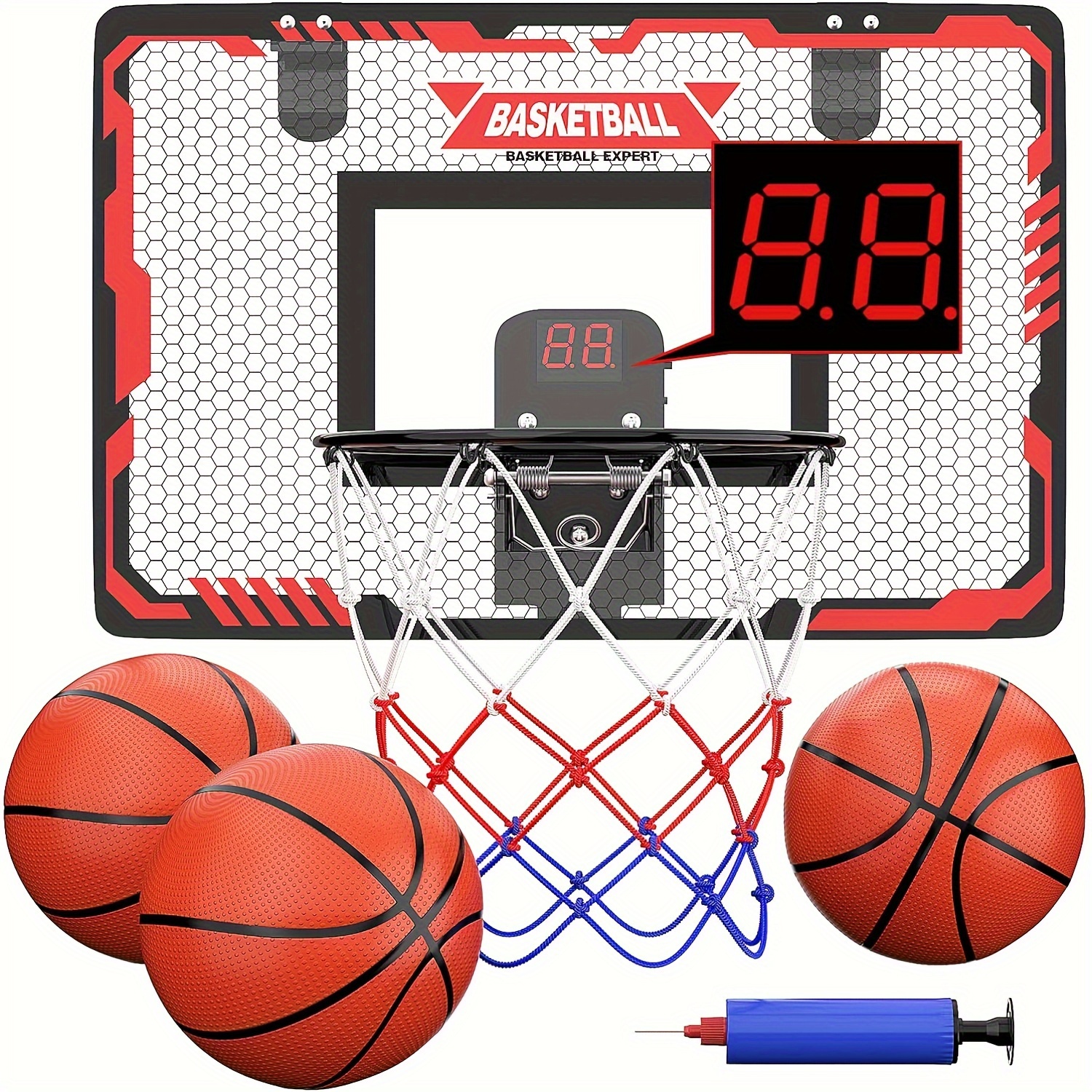 Mikilon Mini-jeu de Société des Enfants Doigt Tirer Machine de Basket-Ball  Parent-Enfant 2Pcs 