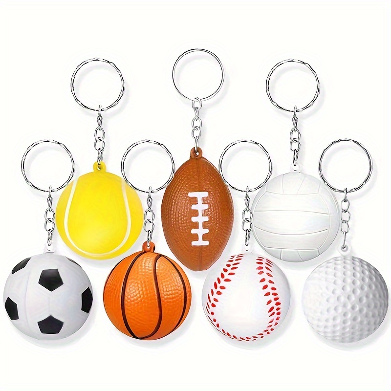 40pcs Sports Theme Keychain Making Kit, Including Football, Basketball,  Tennis, Rugby Shaped Pendants, Keychain Jump Rings, Diy Supplies For  Valentine'S Day Birthday Festival Gifts