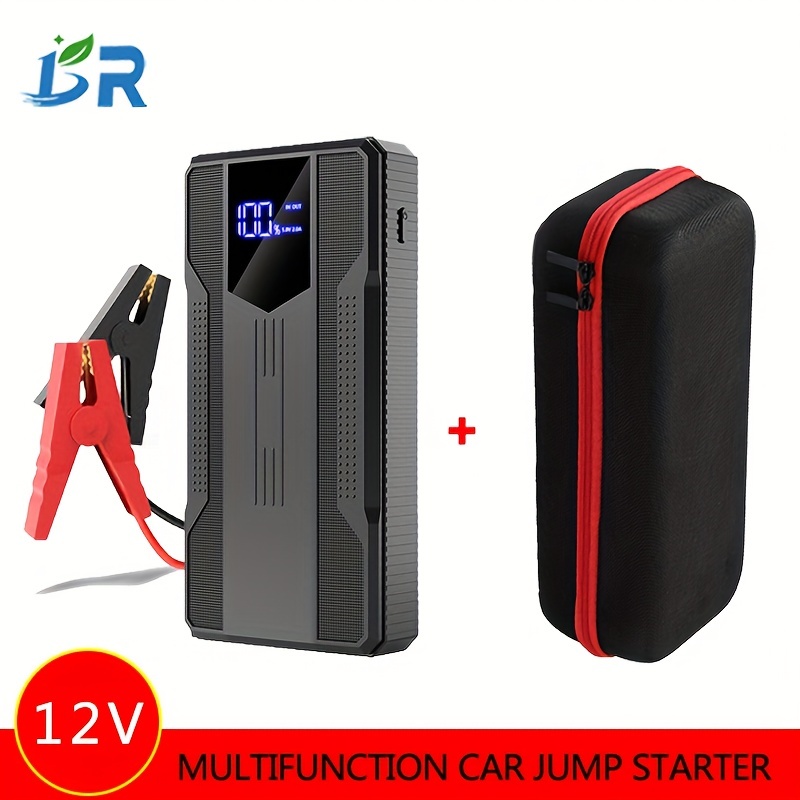 Type S 12V 6.0L Jump Starter Power Bank with Dual USB Charging and 8,000  mAh Power Bank - Gray
