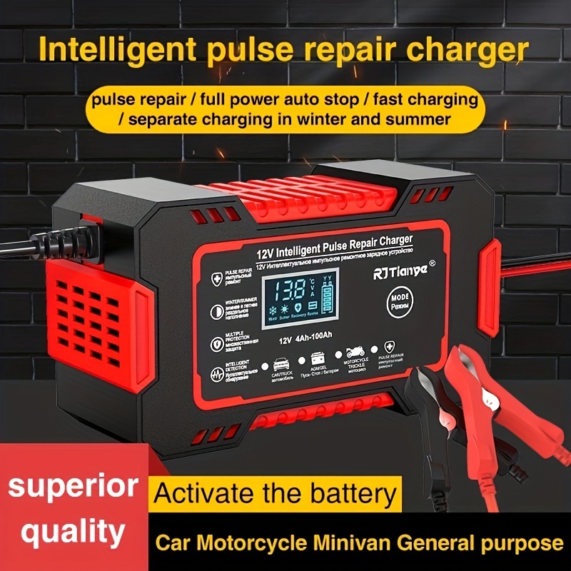 New! Pulse Mode 12V 24 Volt Universal Smart AGM Battery Charger