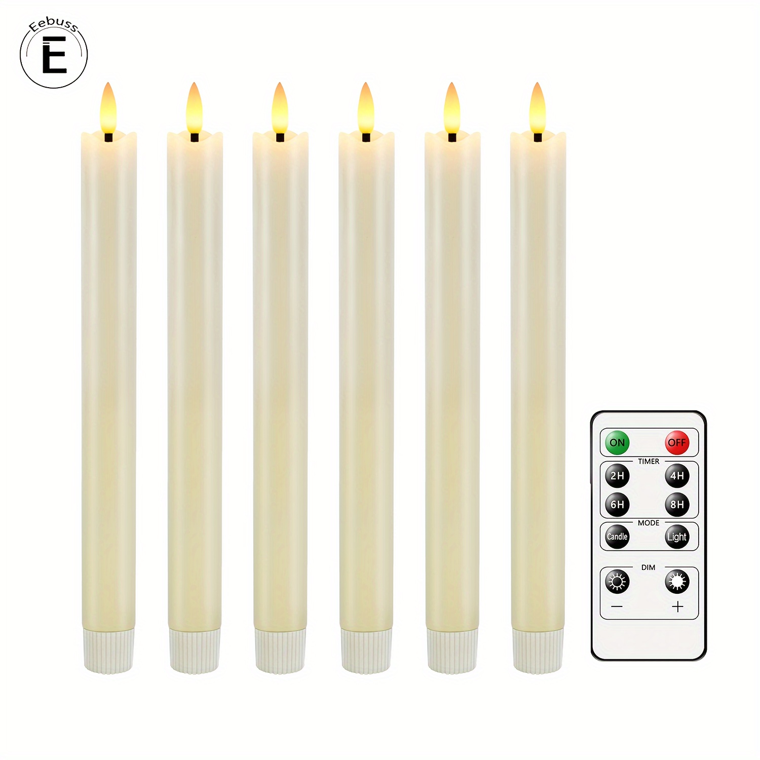Ensemble de bougies sans flamme en verre gris de 3 pièces (D: 3 « X H: 4 «  / 5 « / 6 », Bougie vacillante à piles, Bougie à pilier LED en cire  véritable, avec 10 touches Contr à distance