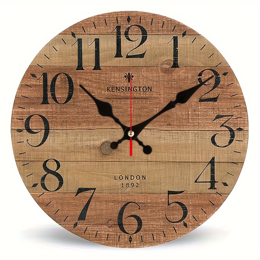 1pc Orologio Parete In Legno, Orologio Parete Retrò Americano, Orologio  Parete In Stile Caffè, Orologio Silenzioso, Soggiorno Camera Letto,  Decorazione Stanza, Decorazione Casa, Cucina, Decorazione Dellufficio,  Decorazione Natale, Ringraziamento