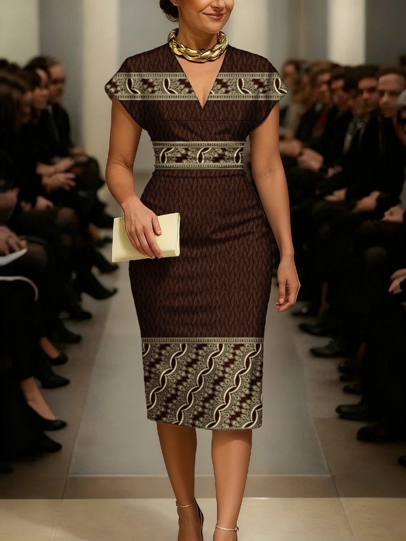 brown tight dress sold on Temu United States
