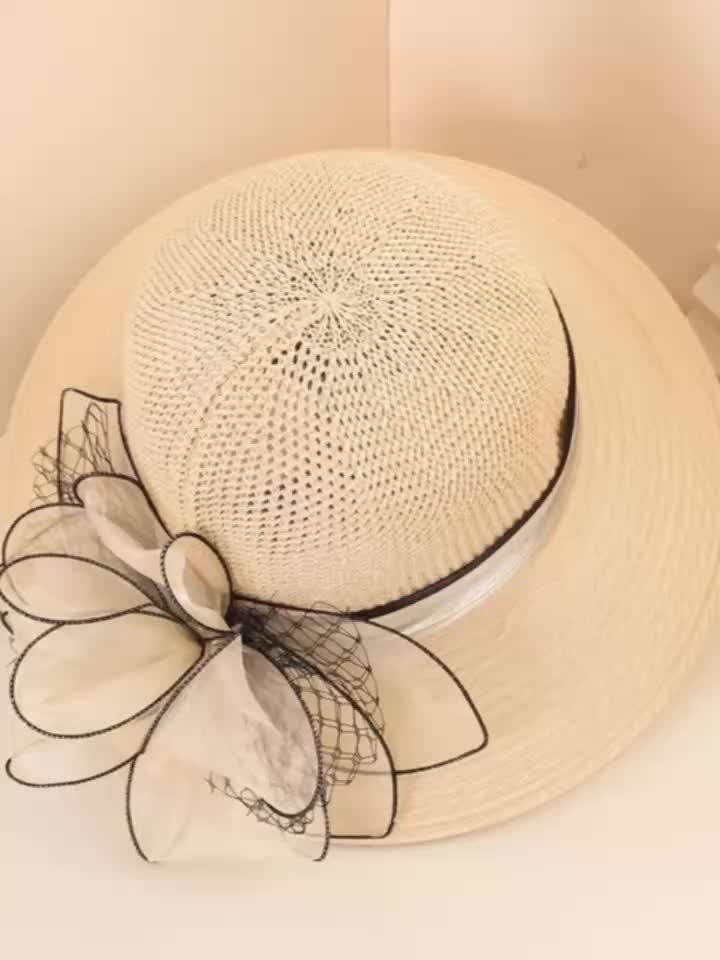 Elegant Mulberry Silk Sun Hats Flower Decor Thin Breathable Derby Bucket  Hat Lightweight Summer Travel Beach Hats For Women Girls - Jewelry &  Accessories - Temu