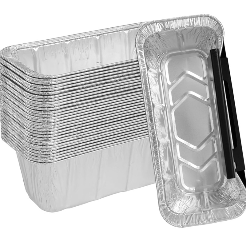 1 Set Of 9-inch Air Fryer Specific Aluminum Foil Trays Available In  5pcs/10pcs/20pcs/30pcs Packaging Options