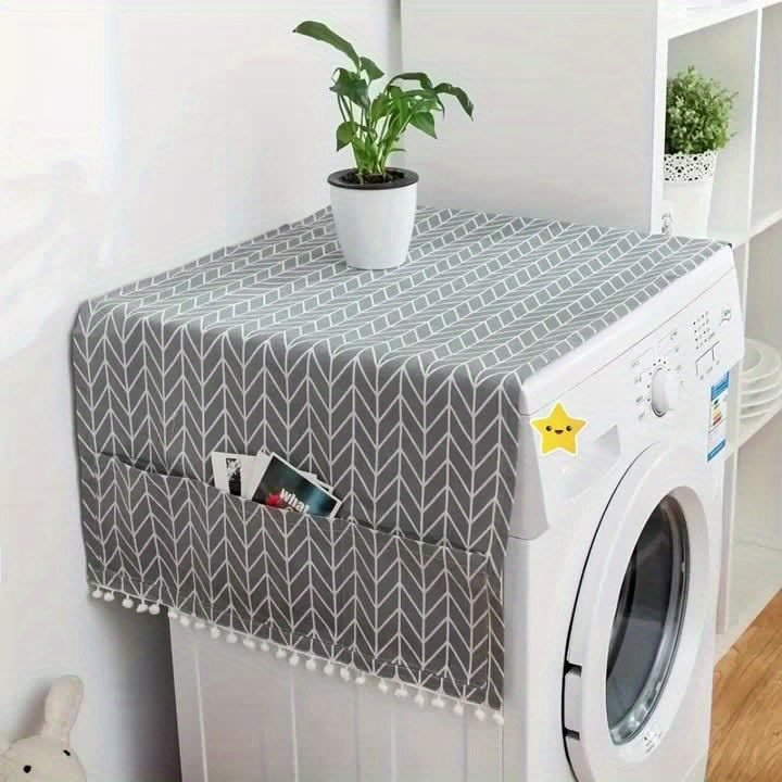 Solid Color Cover Cloth Washer And Dryer Cover Protective - Temu