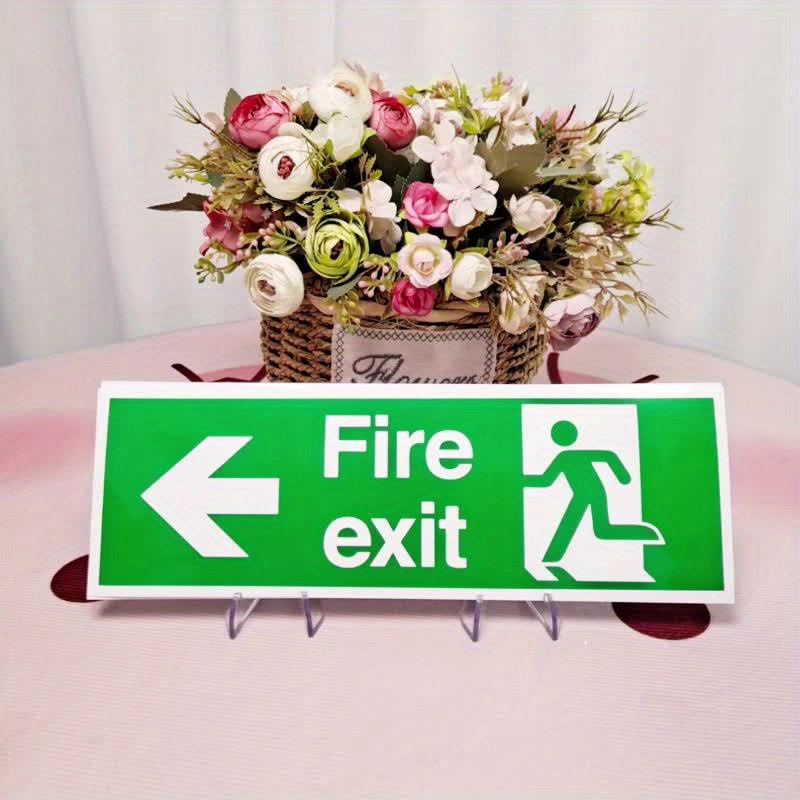 2pcs Safety Fire Exit Arrow Stickers