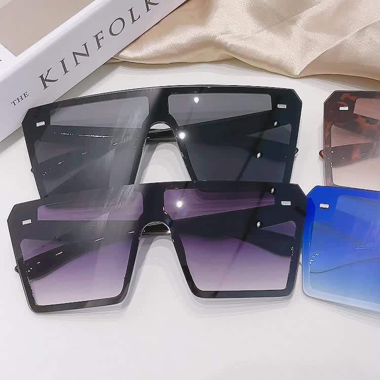 Rimless Sunglasses Women's Large Square Frame Sunshade Star - Temu