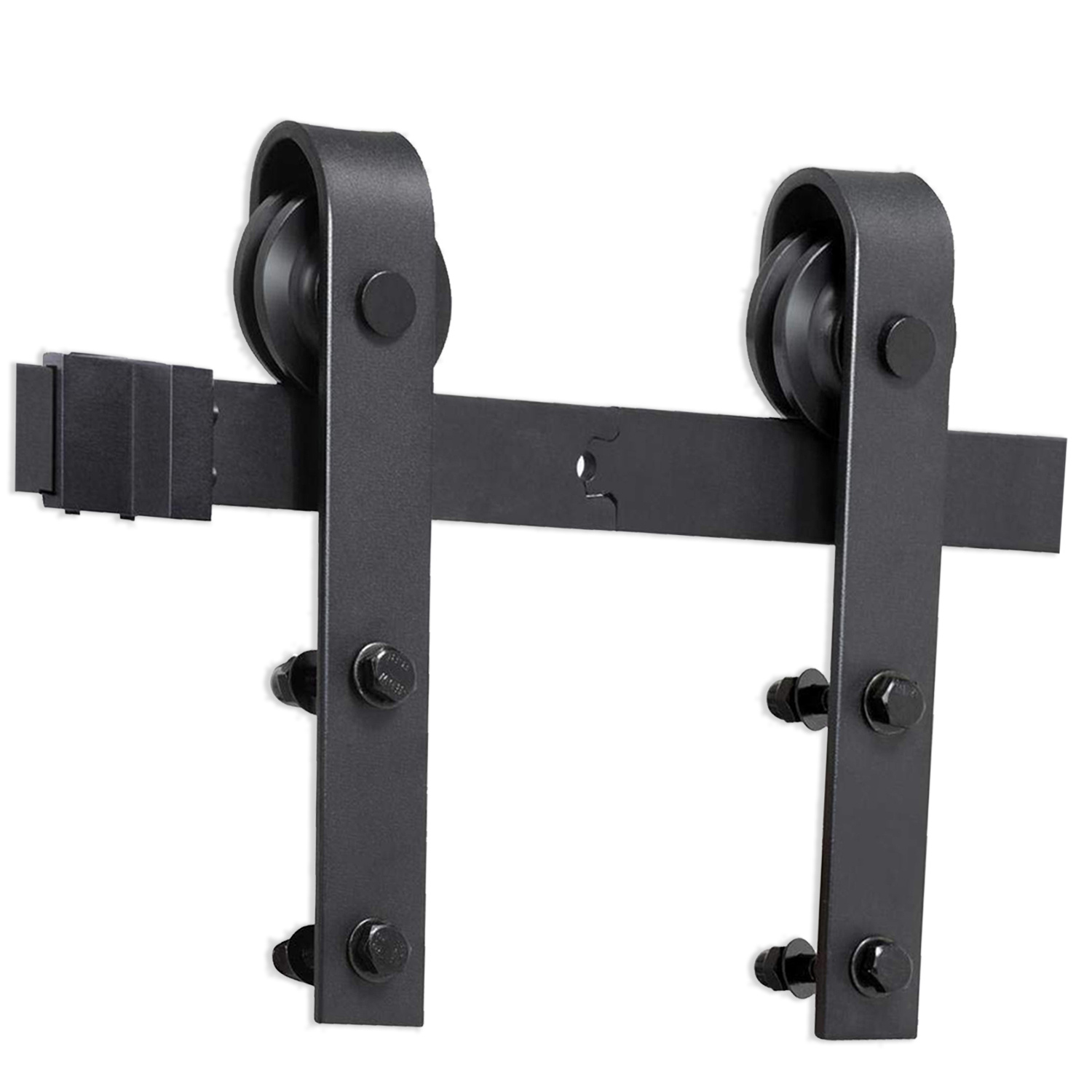 Sonnewelt Sliding Door Fitting, Sliding Door Complete Set With Rollers And Track, 200cm(6.6ft), Load Capacity 150kg, Sliding Carbon Steel, Sliding Door Accessories, Rectangular.