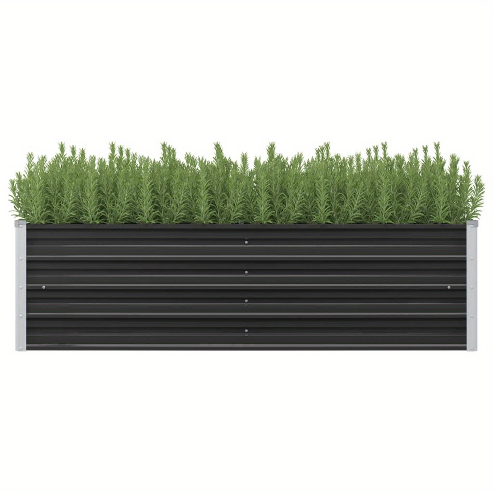 E-shop Verzinkter Stahl-Pflanzkübel ? Anthrazitfarbenes Hochbeet für den Außenbereich, Terrasse, Garten ? Geräumiger und wetterbeständiger Topf für