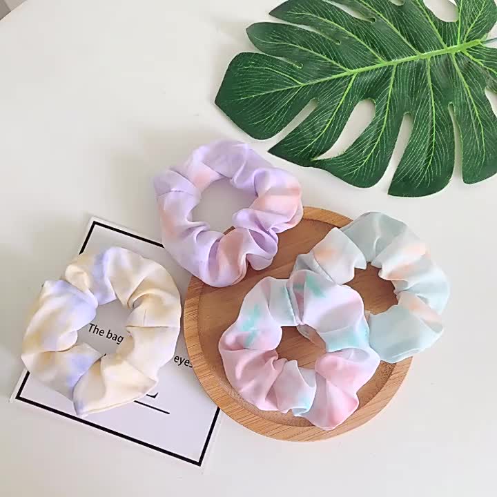 Tie Dyed Scrunchie Headrope Elastic Ponytail Hair Tie