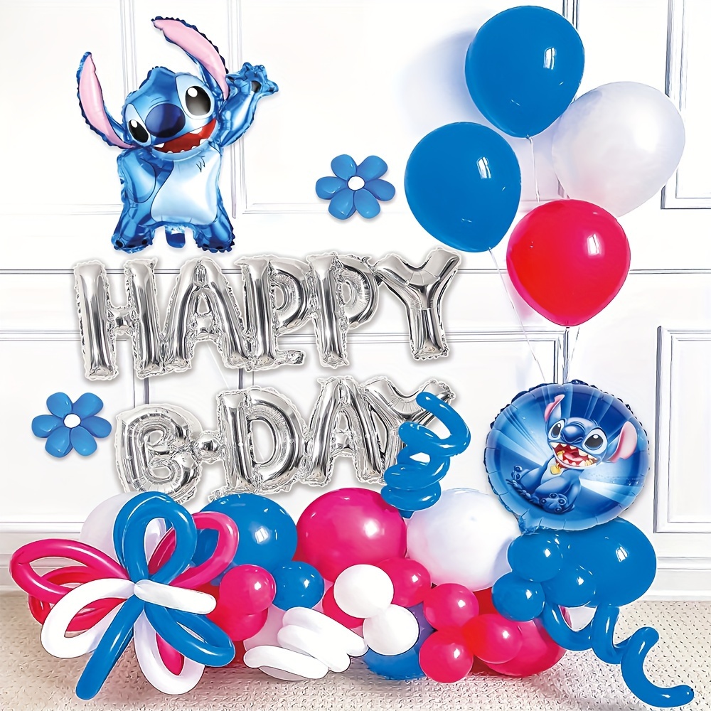 Set De Decoraciones De Cumpleaños Stitch - Temu