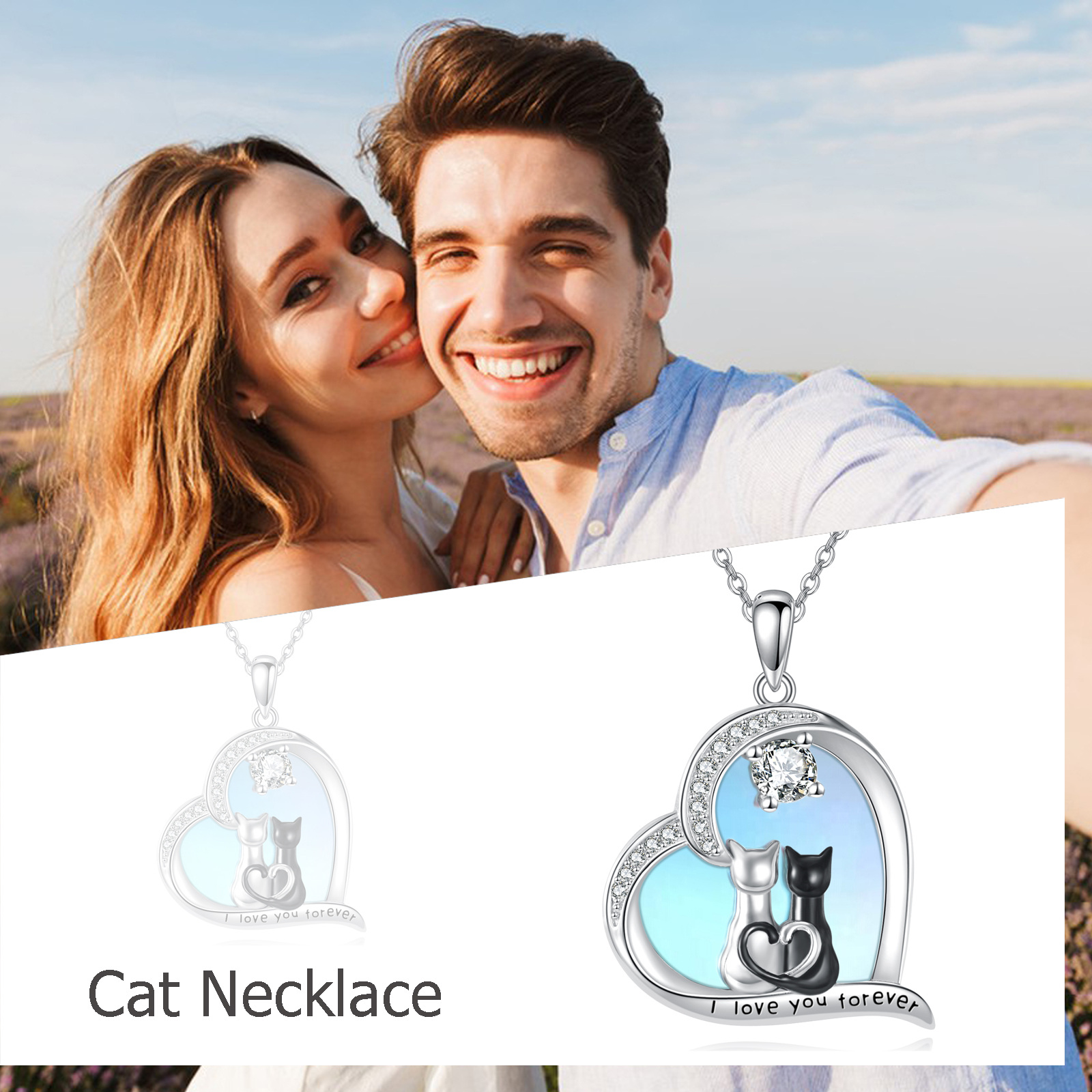 Women's S925 Sterling Silver Cat Pendant Necklace — Unique Gift