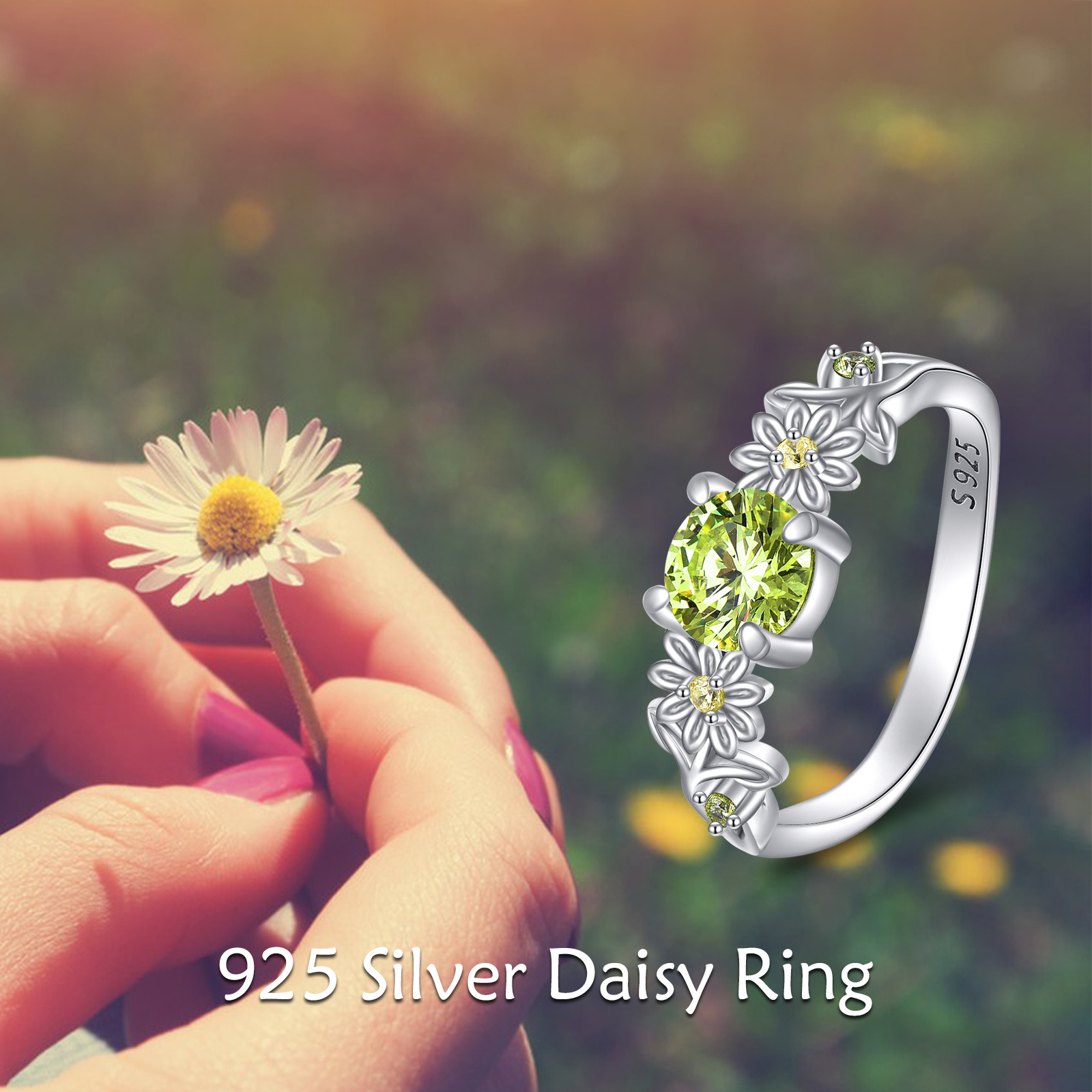 925 Silver Daisy Ring 5g Gift for Women and Men