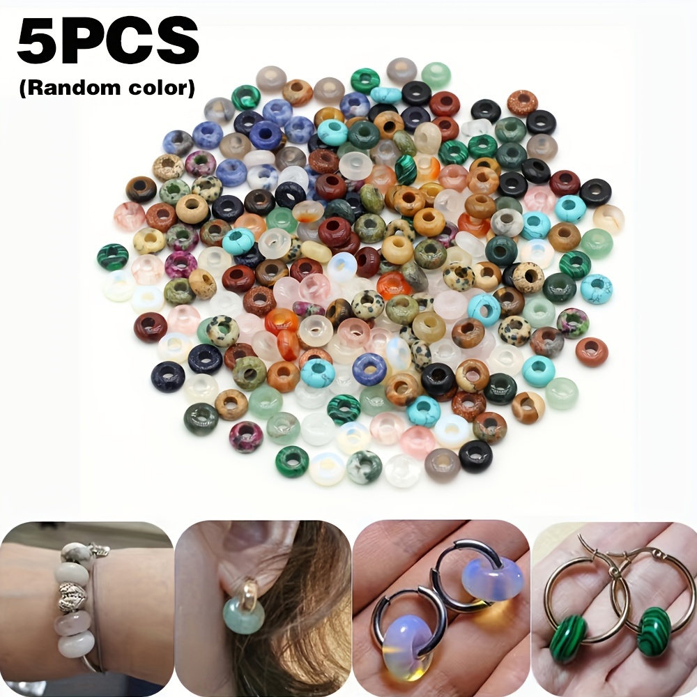 Comprar 10 Uds. De cuentas sueltas de forma redonda de 16/18/20mm, Cuentas  grandes con grietas para fabricación de joyería, accesorios para pulseras y  collares DIY