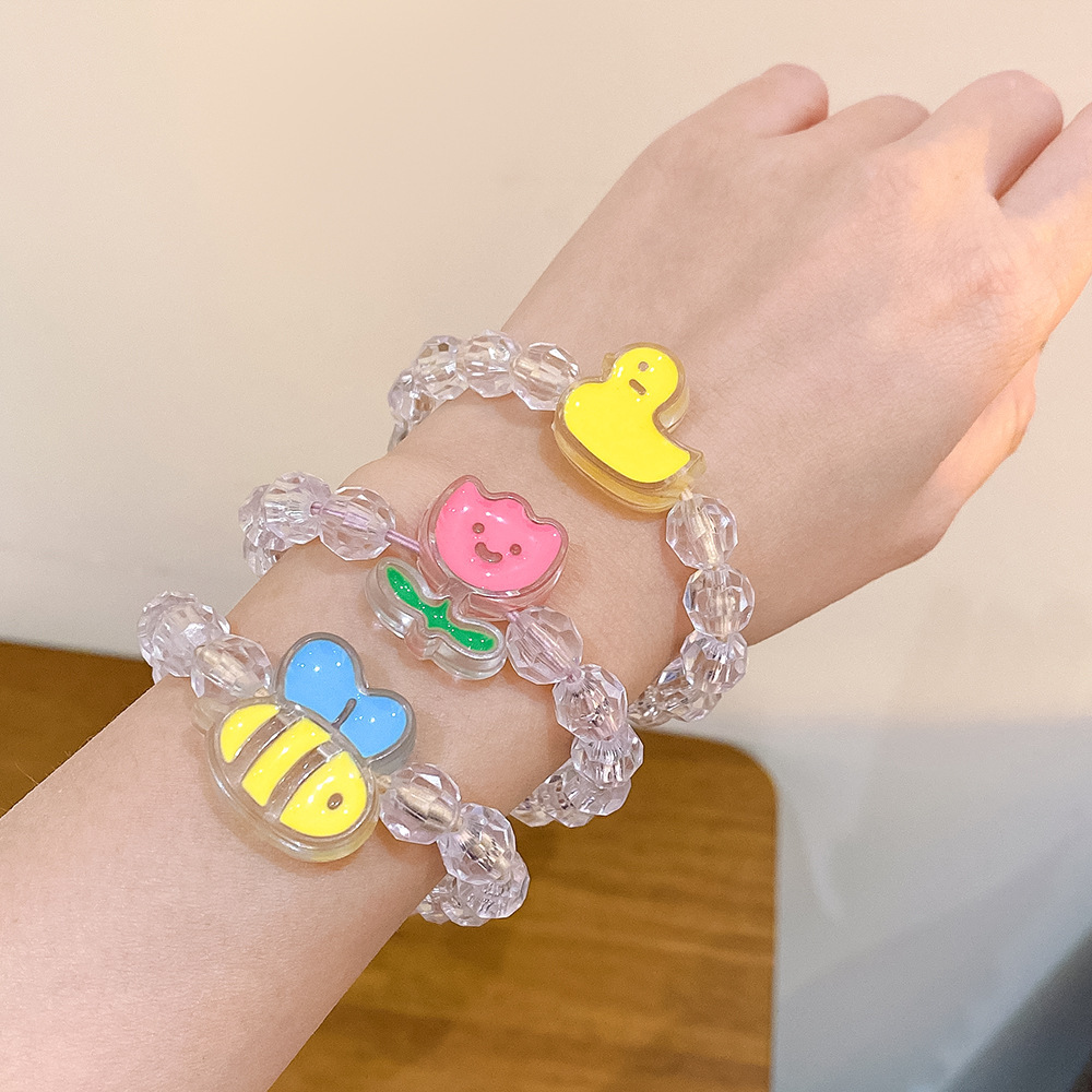 Colorful Cute Y2k Gummy Bear Decor Bracelet Stylish Bracelet - Temu