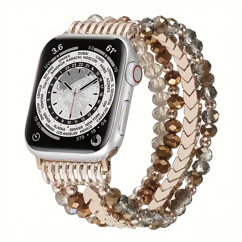 Boho Natural Jasper Stone Smart Bracelet Watch Band - Temu