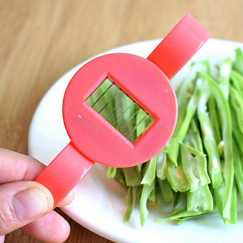 2Pcs Multifunction Bean Slicer Stainless Steel Snow Bean Green Bean French  Bean Cutter Long Bean Shredder Kitchen Tool 