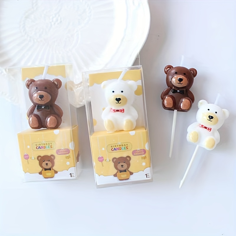 1 Hanhan Bear Candle Mold Creative Silicone Decoration Cake Baking Silicone  Mold