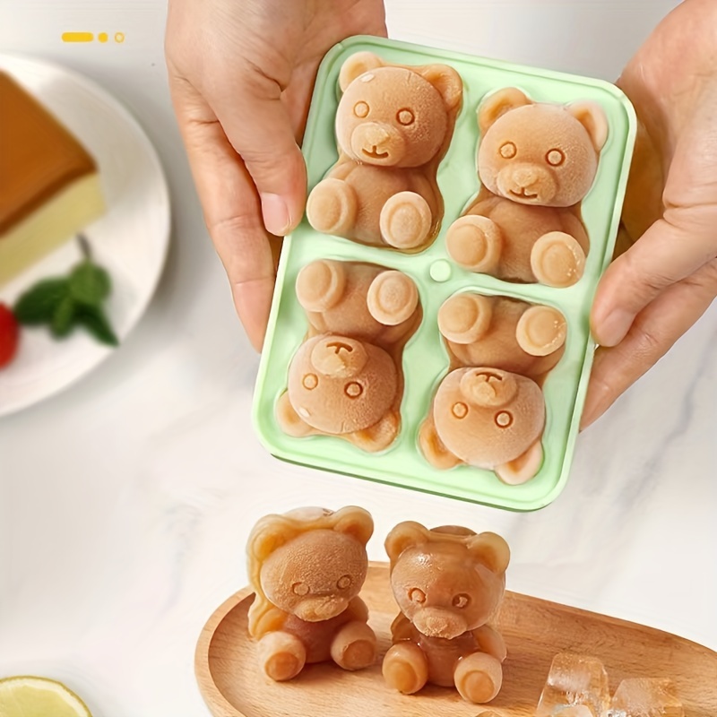 9 Cavity Mini Bear-shaped Carbon Steel Muffin Pan Cute Bear