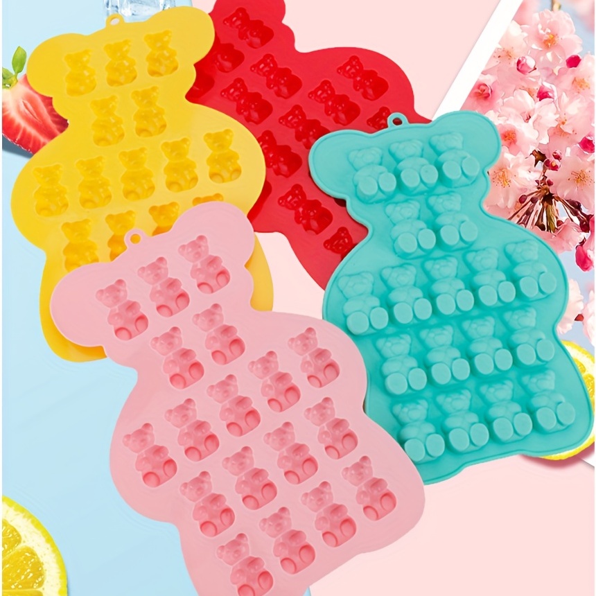 1pc Cartoon Bear Ice Cube Trays, Silicone Animal Mold, Ice Cube For Coffee,  Milk, Tea, Candy Gummy Fondant, Cake Baking, Cupcake Topper Decoration