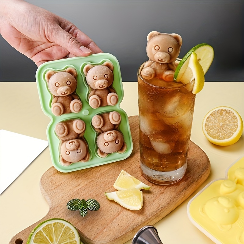 Moule Ours - Plateau à glaçons ours 3D | Moule en silicone pour animaux,  moule à savon, glaçon pour café, lait, thé, fondant gommeux, cuisson  gâteaux