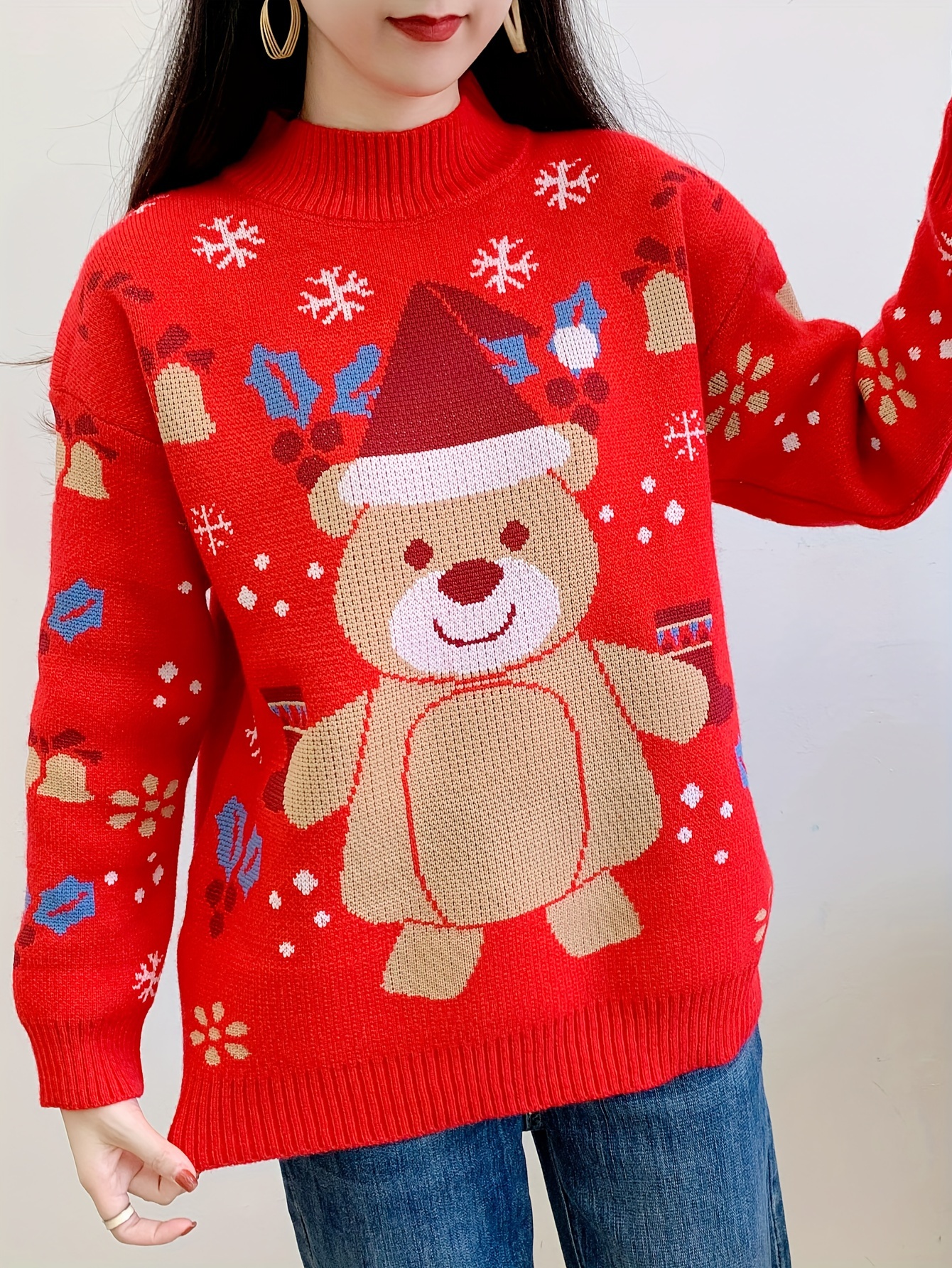 Womens teddy bear on sale sweater