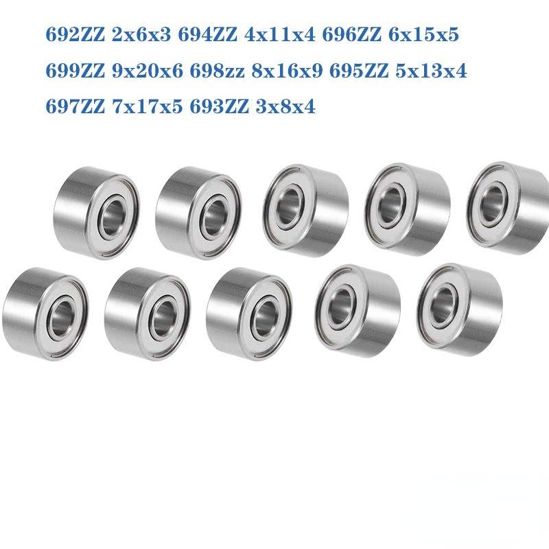 Rodamiento De Bolas De Doble Blindaje De 6 Mm De Diámetro Interior De Bajo  Ruido, Rodamientos De Acero En Miniatura De 15 Mm De Diámetro Exterior,  Para Pequeños Pasatiempos, Eje OTVIAP Bearing