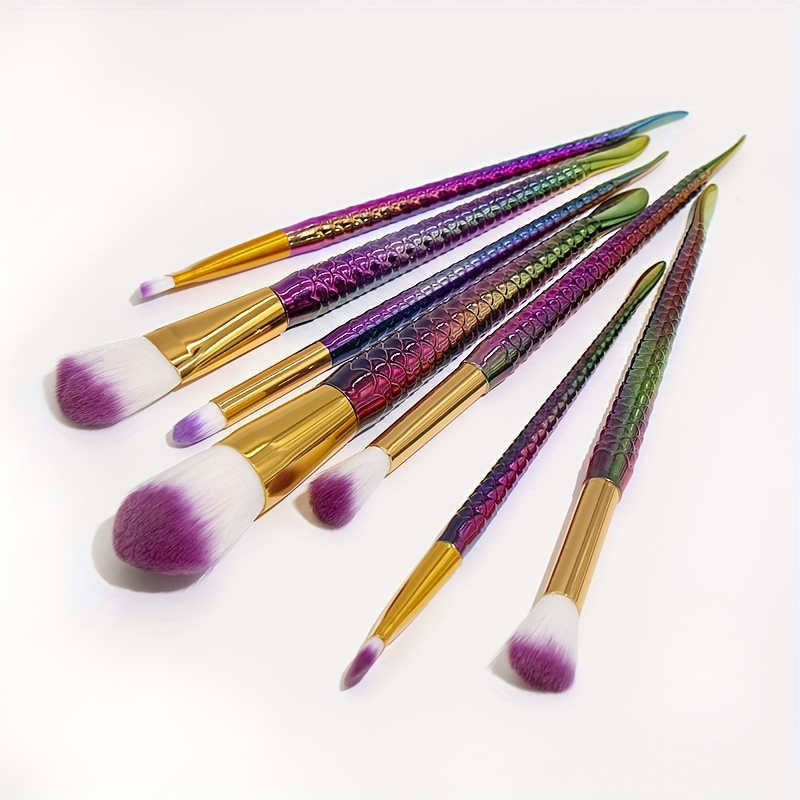 Best Selling 4PCS Mermaid Cosmetic Brush Set Fishtail Makeup