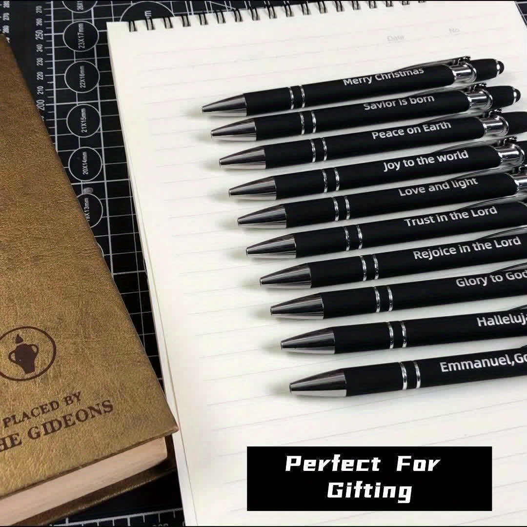 Ballpoint Pens Christian Gifts Engraved Bible Prayers - Temu