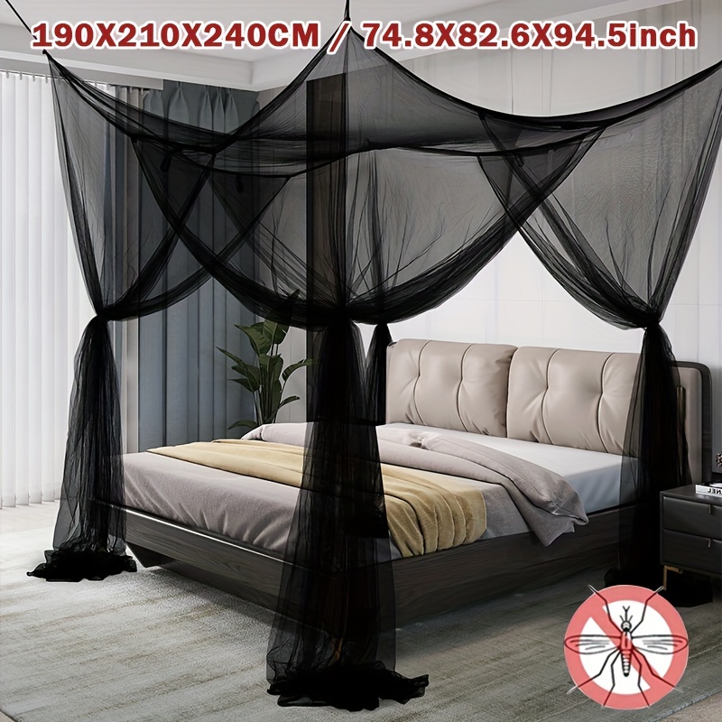 Mosquitera para cama, cama King Size Canopy cortina colgante, aro, redondo  de princesa, toldo transparente para cama para todos los niños, cunas y