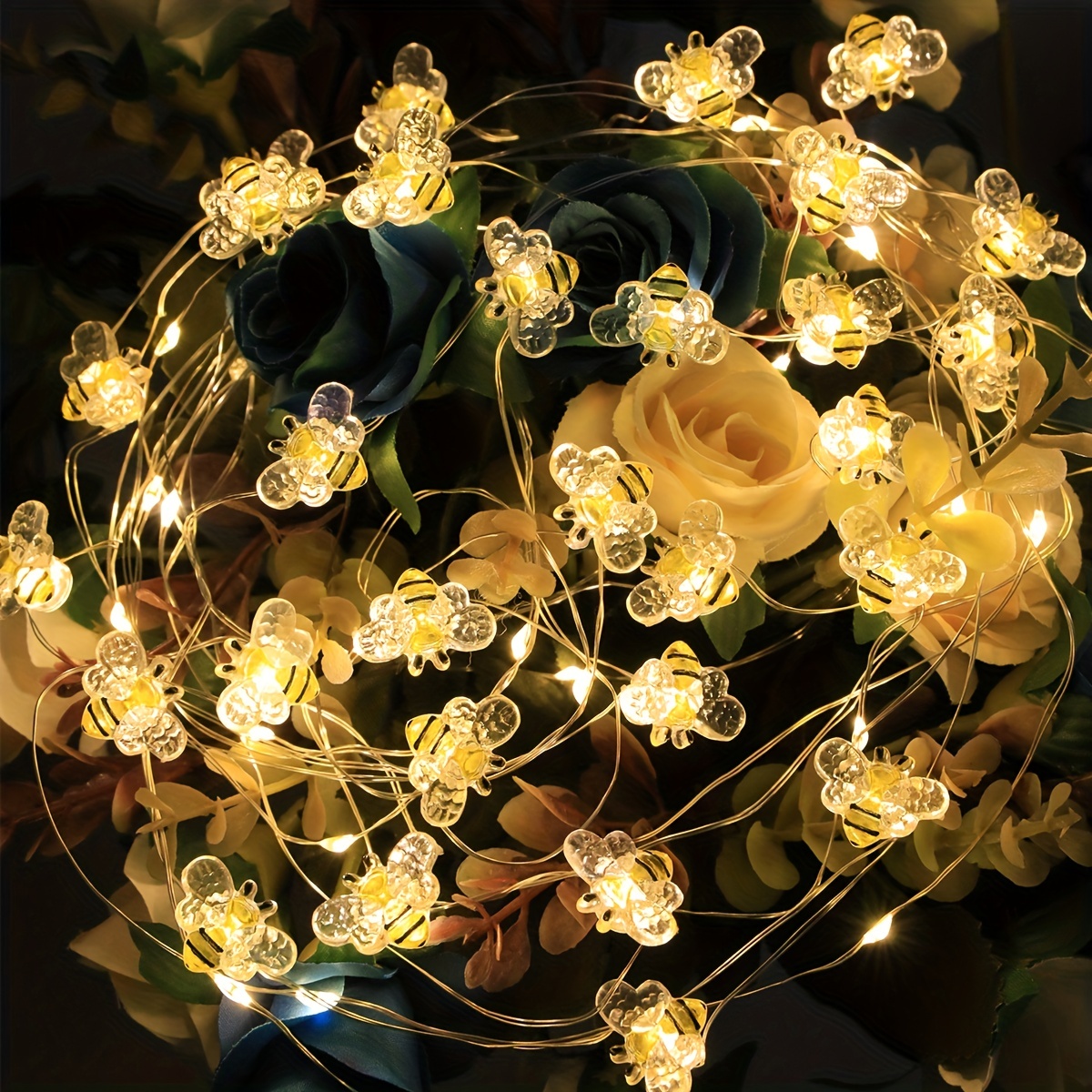Coquimbo Bee Lights, 10Ft 30 Led Cute Battery Operated Bee String Ligh —  CHIMIYA