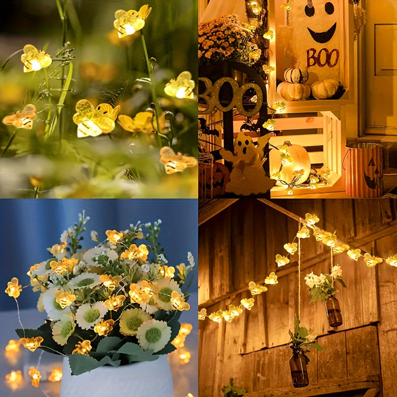 Coquimbo Bee Lights, 10Ft 30 Led Cute Battery Operated Bee String Ligh —  CHIMIYA