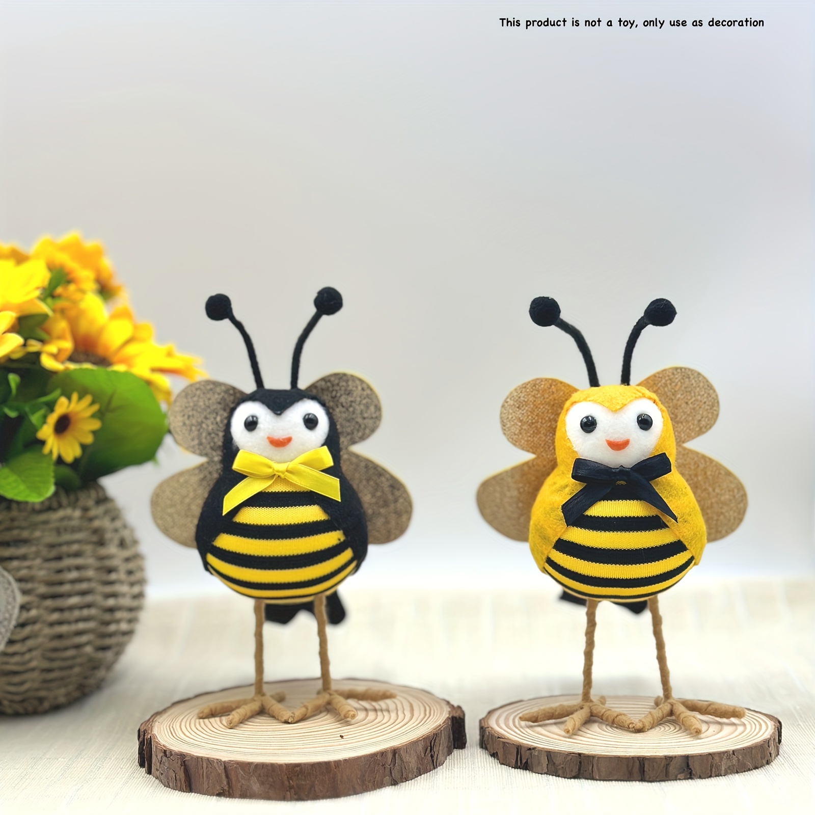 Imitación de abejas decorativas 15 cm, 2 piezas
