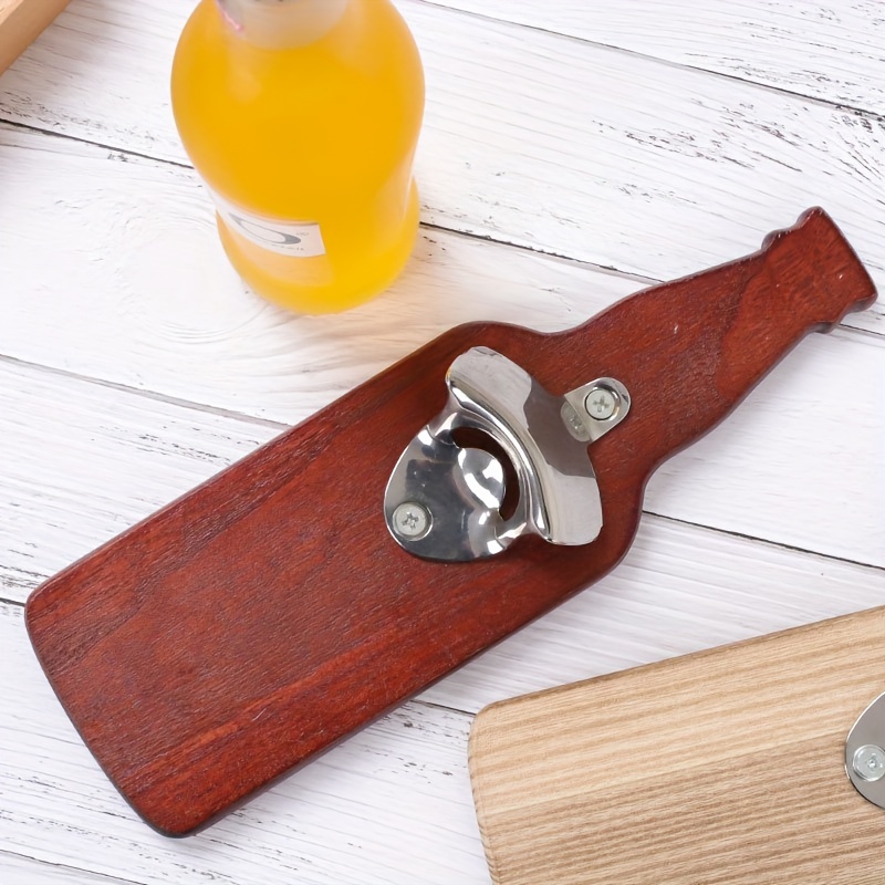 Kitchen Must-have: Wooden Handle Multifunctional Manual Can & Bottle Opener  - Portable & Durable! - Temu