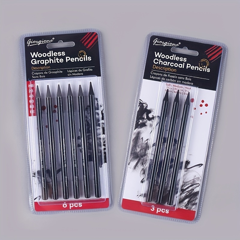 Woodless Graphite (EE grade) VS normal graphite (8B grade) pencil