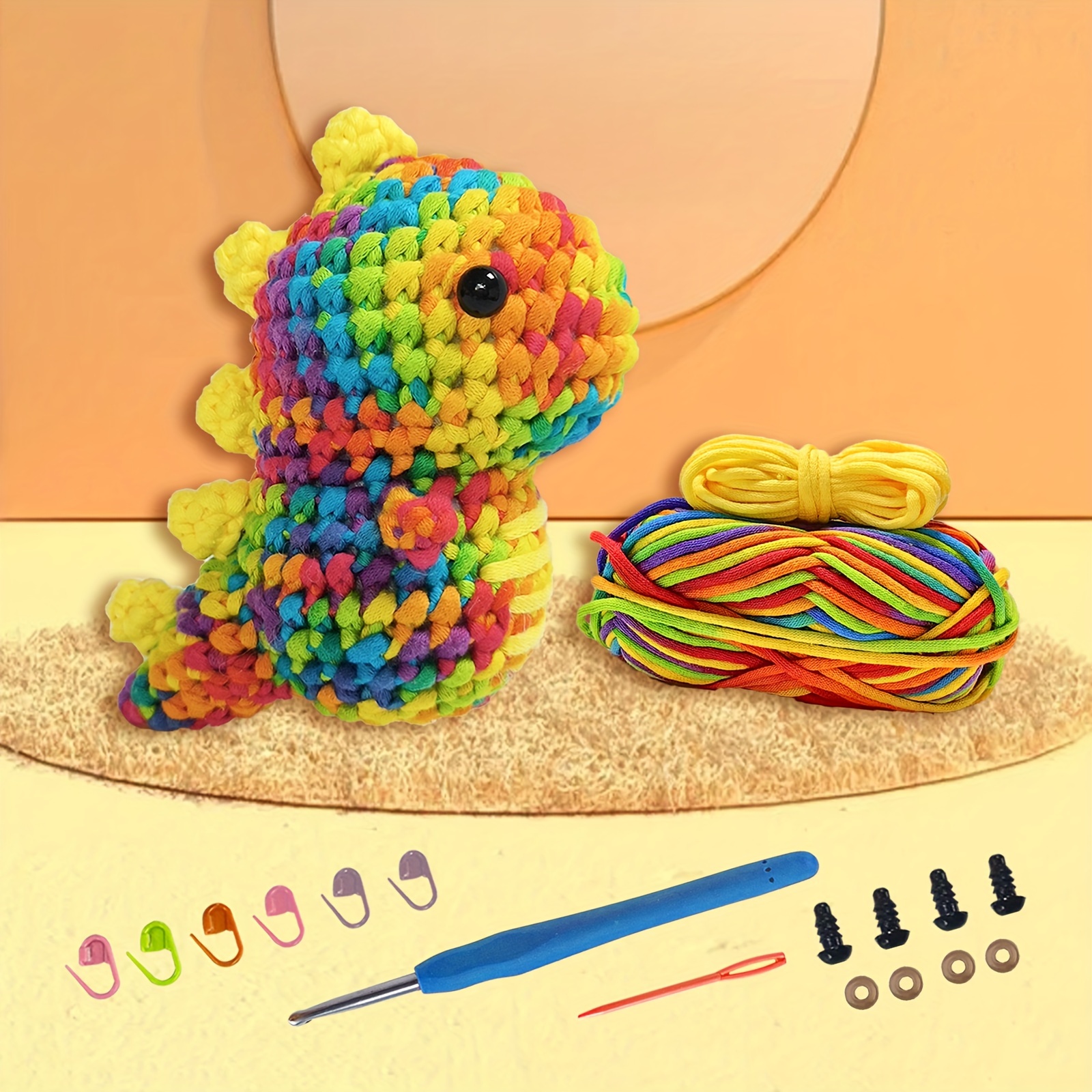 Crochet Kit for Adults and Kids, 4PCS Donut DIY Crochet Animal Kit for  Beginners, Easy Learn to Crochet Amigurumi Kit for Beginners with  Step-by-Step