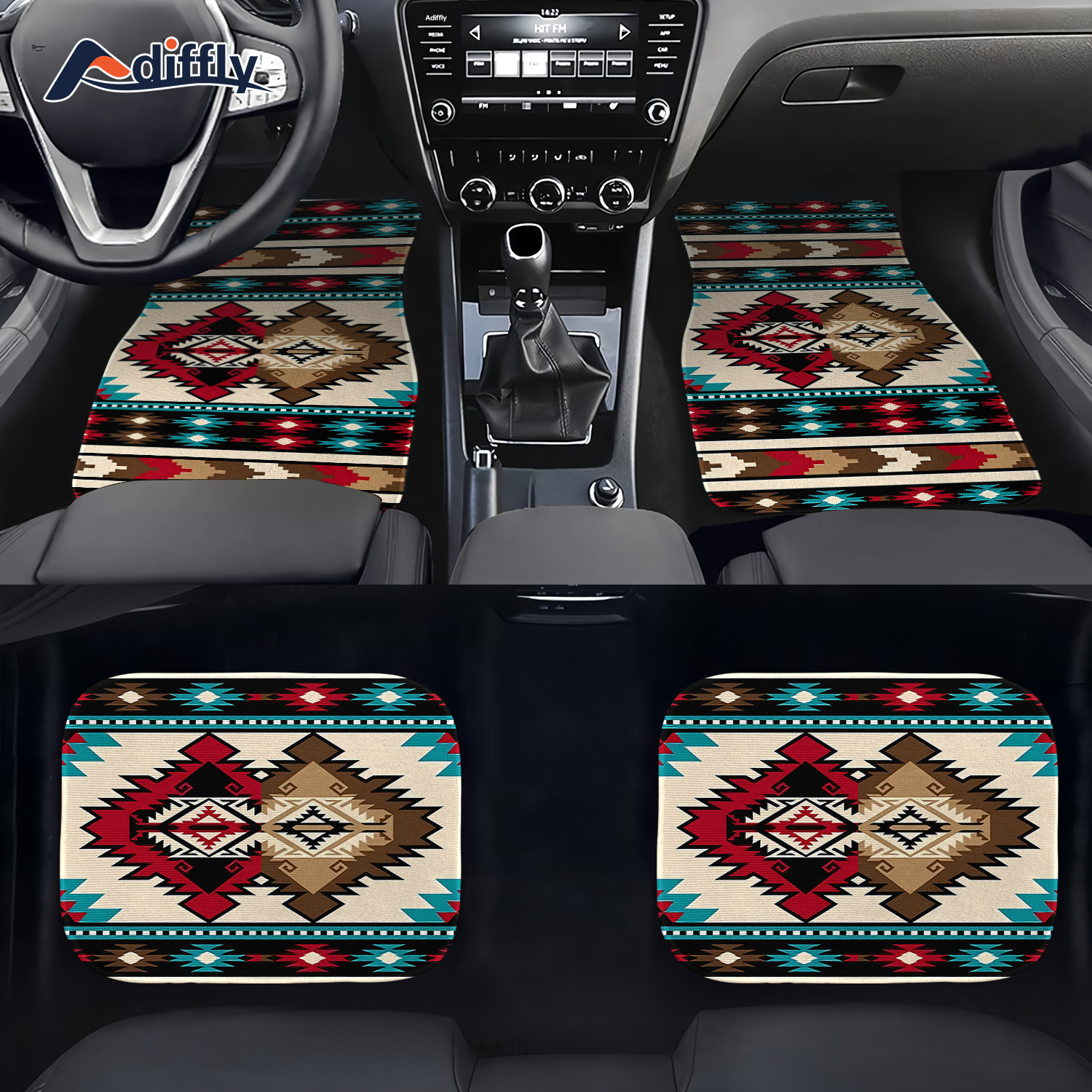 Southwest Floor Mats Car Accessories Western Easy to 