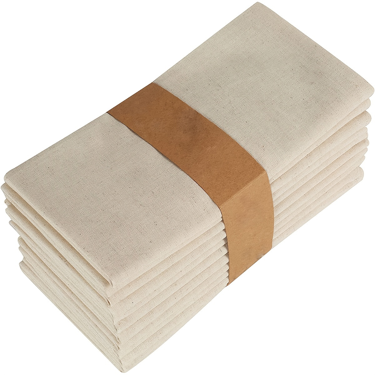 Burlap Print Cocktail Napkins Bulk Scalloped Paper Napkins - Temu