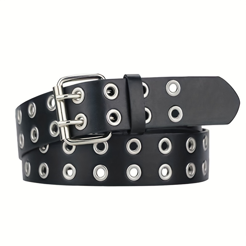 Nouveau eyelet Hollow Rivet Ceinture en cuir pour hommes pour