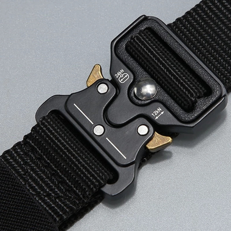 Cinturón táctico militar para hombre, cinturón de pistola con hebilla  ajustable