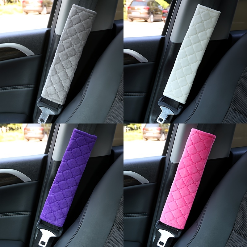 Paquete de 2 almohadillas para cinturón de seguridad de automóvil, color  negro, protector de cinturón de seguridad suave y cómodo, fundas para  correa