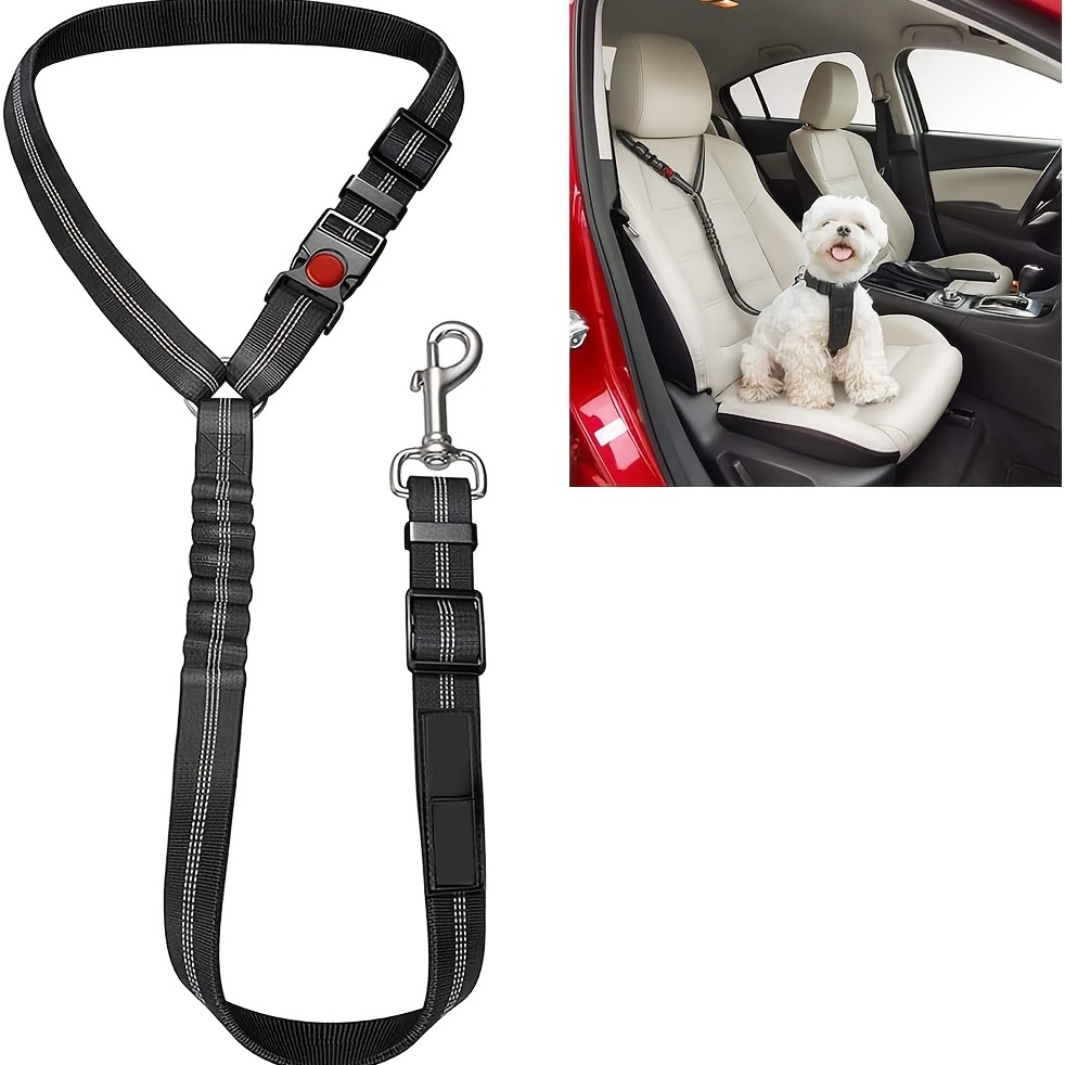 Dog Car Harness Seat Belt Set Dog Vest Harness For Car - Temu