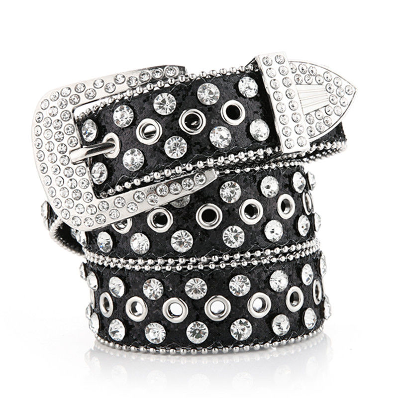 Diamond Supply Co Brilliant Leather Embossed Checker Belt (black / silver)