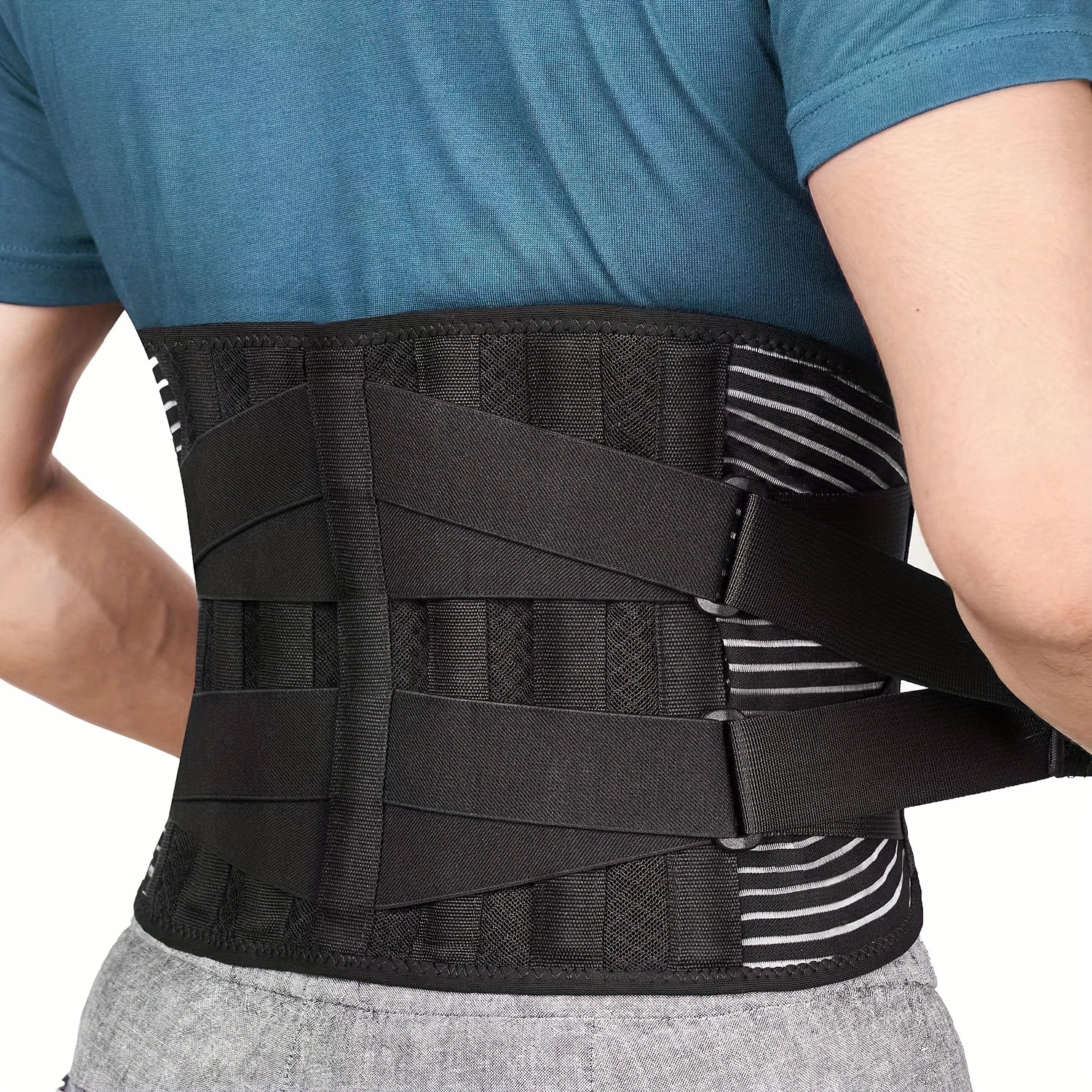 Adjustable Breathable Shock-Absorption Steel Plate Waist Training Belt  Steel Support Belt Gym Accessories