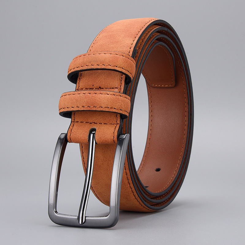 Buy Men Brown Textured Leather Business Casual Belt Online - 683298
