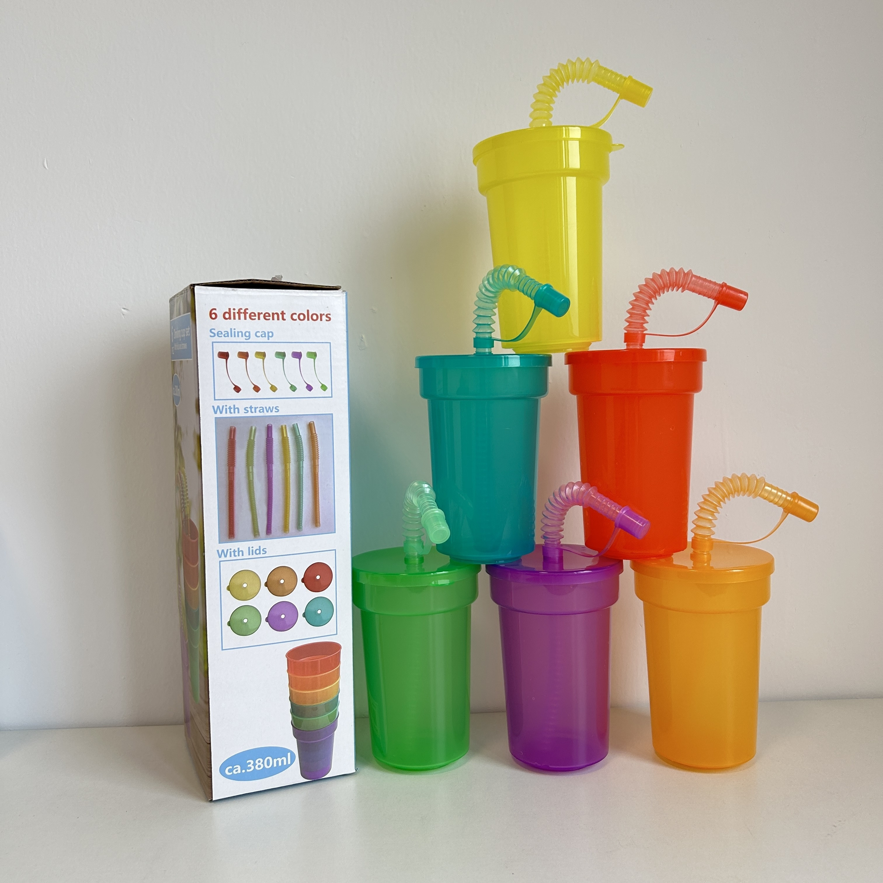 Portable Drinking Glasses Cup With Lids And Straws Cute - Temu